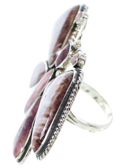 Large Statement Purple Oyster Shell Butterfly Ring Size 9 PS72857
